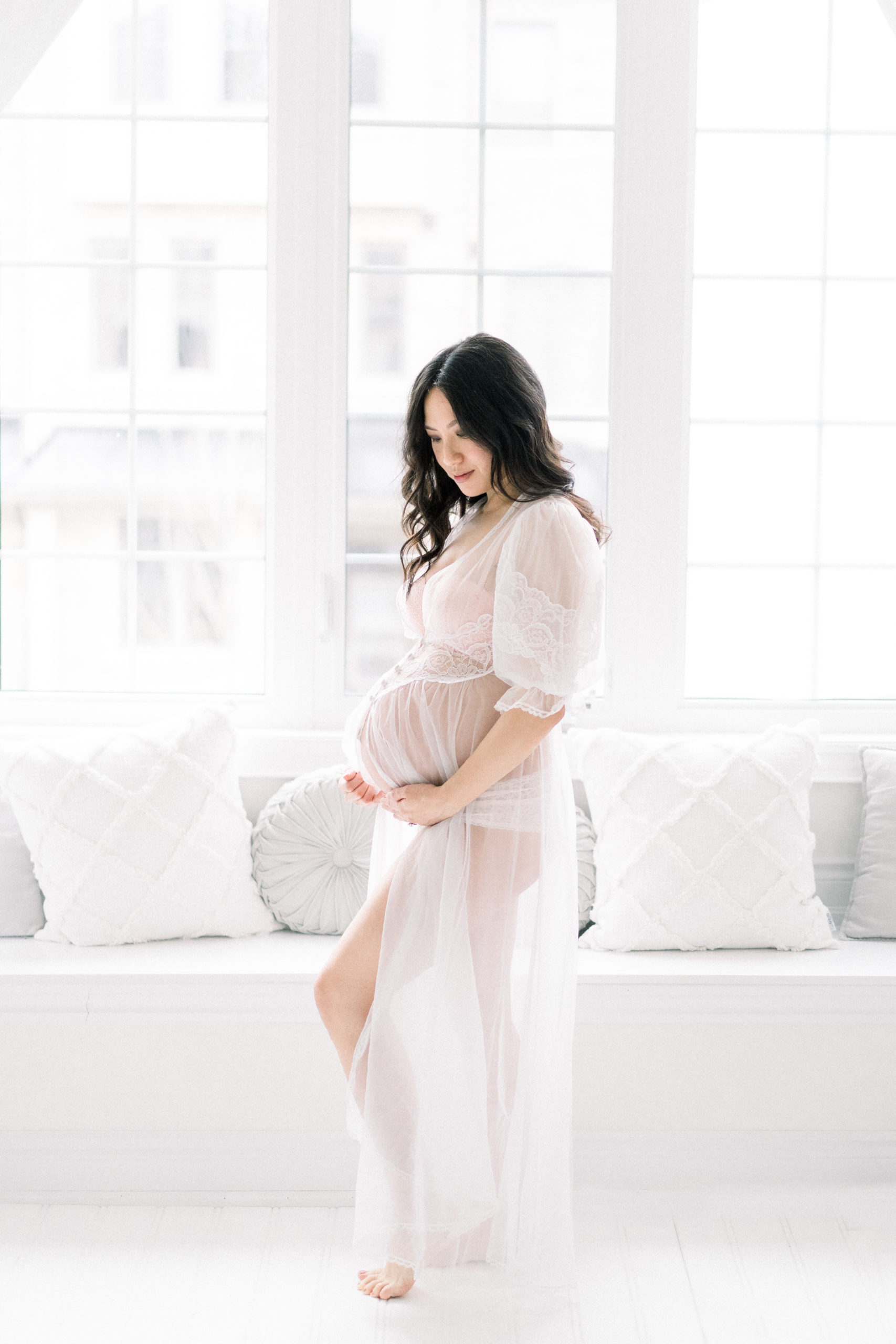 Studio Maternity Session With A Big Sister - Julia Park Photography